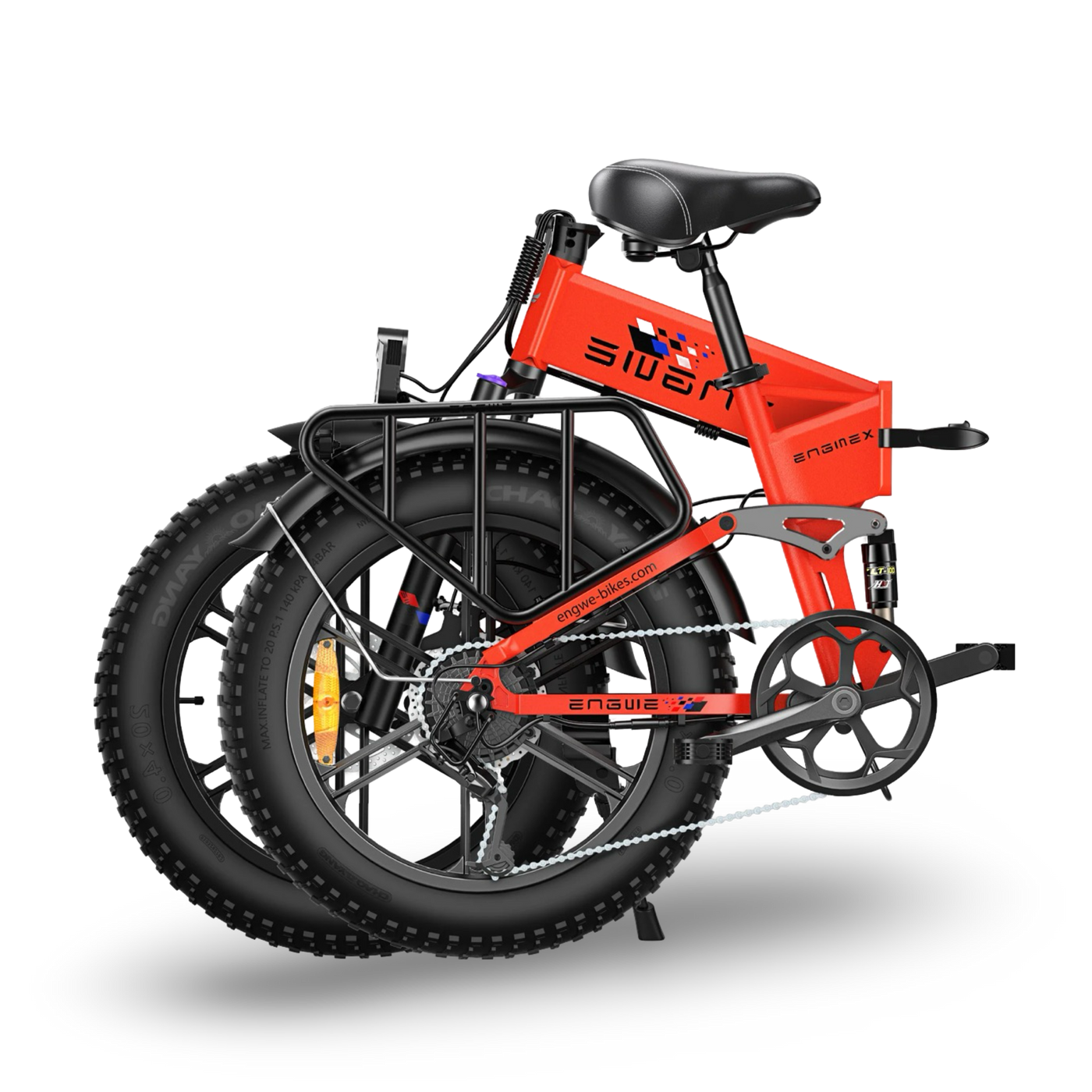 Engwe Engine X 250w Foldable Fat Tyre eBike Red